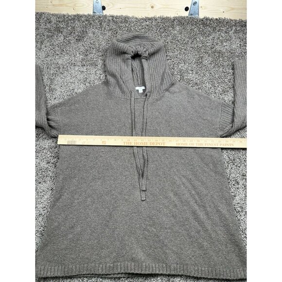 Pure‎ Jill Hoodie Sweater Womans M Gray Knit Ribbed Cozy Soft Pullover - Picture 4 of 9